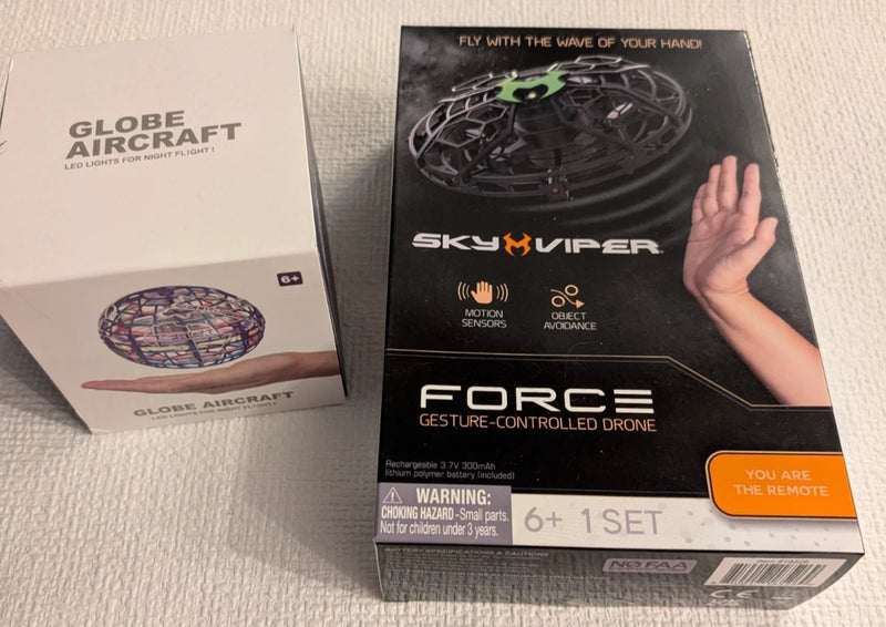 Gesture-controlled drone kit in retail box with Sky Viper Force branding