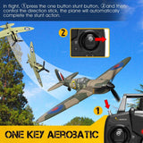 Volantexrc Spitfire WarBird 2.4GHz 4CH RC Airplane 6-Axis Gyro Foam RTF Glider