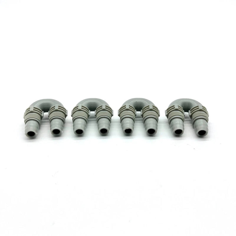 4-pack 180-degree elbow connector set with metal fittings