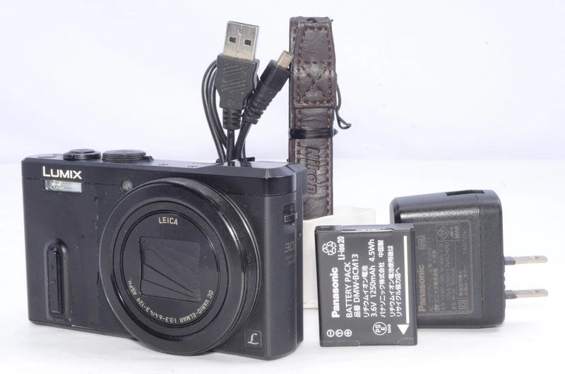 Panasonic Lumix DMC-TZ60 Digital Camera 18.1MP Compact Black Tested from Japan