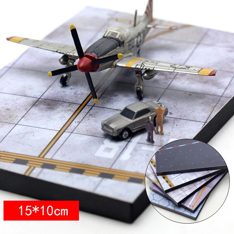 Diorama 1:72/144 Fighter Airport Runway Platform Wooden Deck Static Highroad Toy
