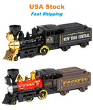 Classic Steam Engine Train Locomotive Diecast Model Car 9932A  (9.75", Asstd.)