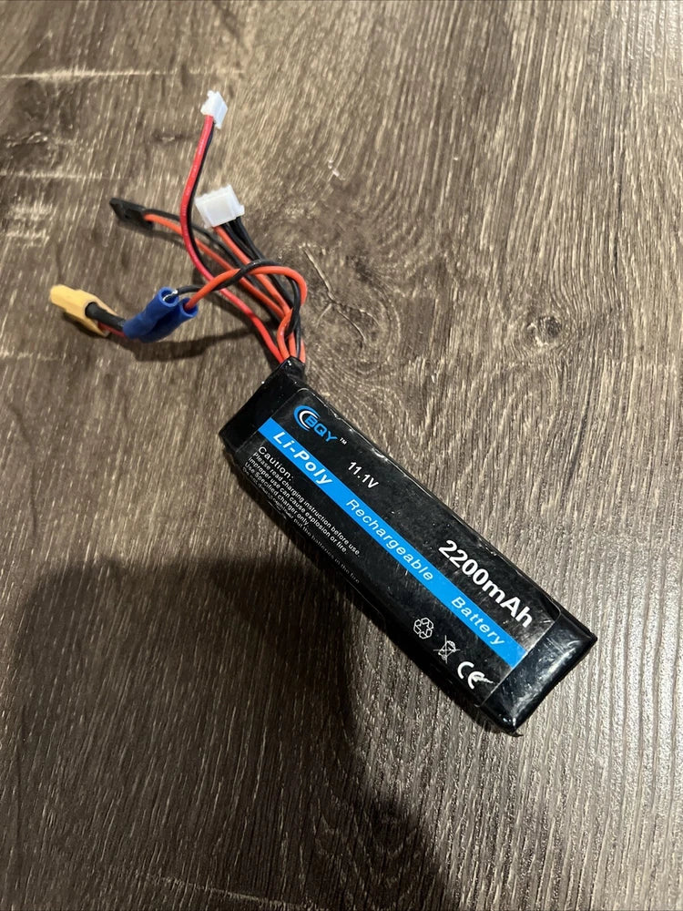 BQY  LiPo  11.1V 2200mAh 3 Connector fr JR  Walkera K9J1 Battery