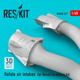 Rafale air intakes for HobbyBoss kit (3D Printing) 1/48 ResKit RSU48-0222