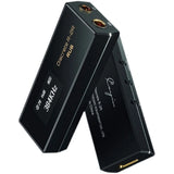 Cayin RU6 USB audio decoder DAC headphone amp, black, dual gold output jacks