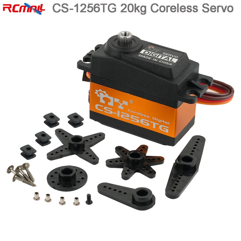 CS-1256TG 20kg Digital Servo Metal Gear Coreless Motor for 1/8 1/10 RC Car Model