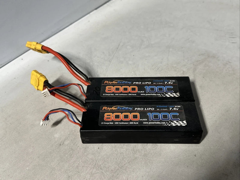 Powerhobby 8000mah 2s Lipo Pair Tested Good Battery