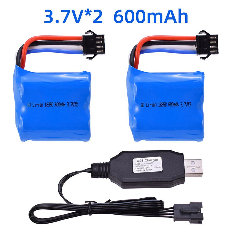 UDI 2Pcs Replacement Lipo Battery for UDI RC UDI001 Venom Speed Boat 7.4V 600mAh Battery