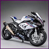 1:12 Scale HP4 Motorcycle Model Car Toy Alloy Diecast Light Music Shock