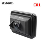 Waterproof drone camera module with front lens in black housing
