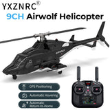 YUXIANG RC Helicopte Airwolf 1:34 9CH Plane GPS 2.4GHZ Dual Motor RC Aircraft