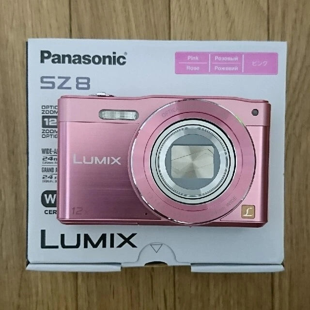 Panasonic LUMIX DMC-SZ8 Wi-Fi Pink Digital Camera with box