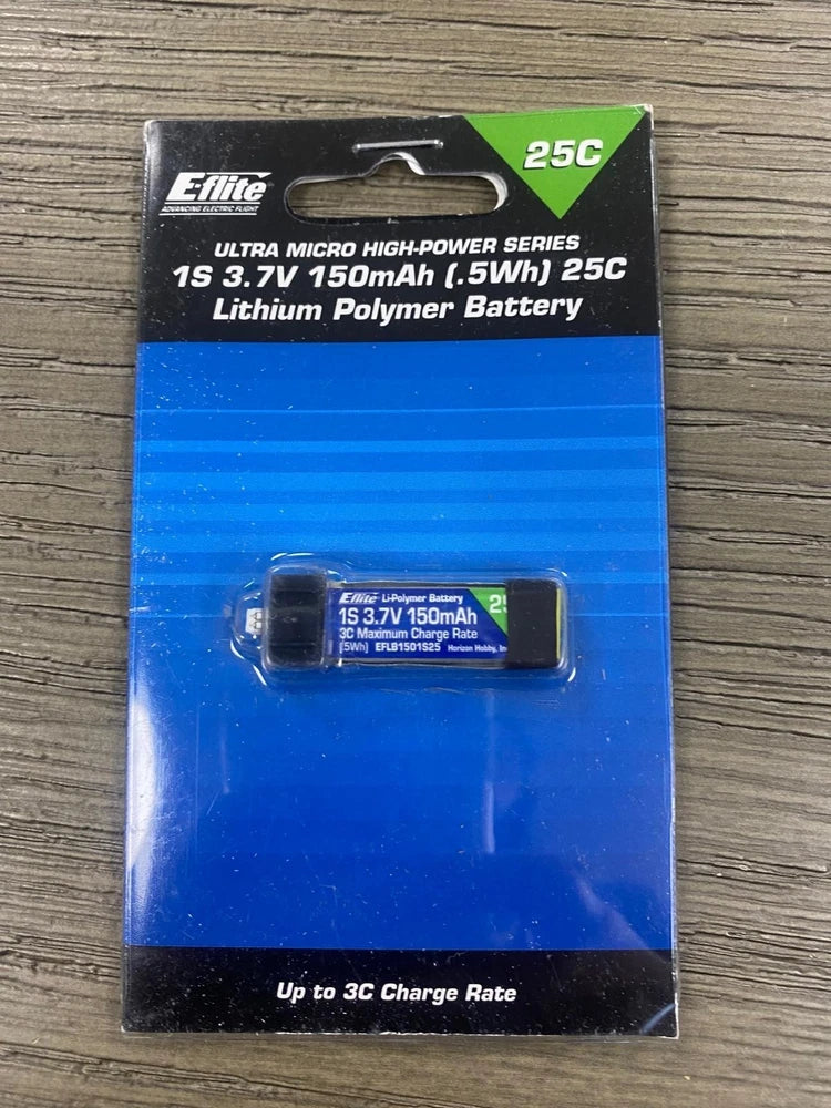 E-Flite EFLB1501S25 Blade Nano CP X 150mAh 1S 3.7V 25C LiPo Battery Pack Battery