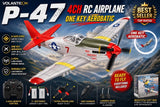 VolantexRC P-47 RC Airplane 4CH Remote Control Plane One Key Aerobatic