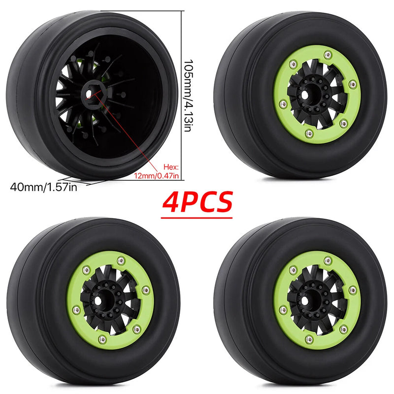 2.2" RC Car Drag Racing Wheel Tire 1/10 Short-course for Traxxas Slash Losi DR10