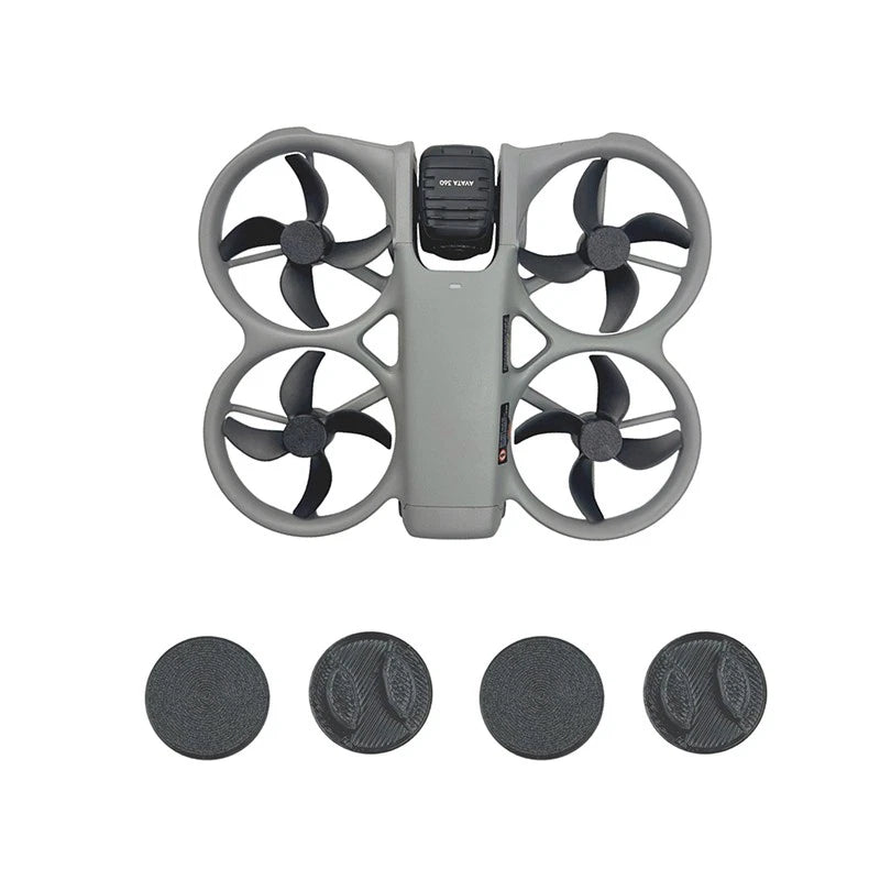 Drone motor dust covers set, 4-piece gray circular guards