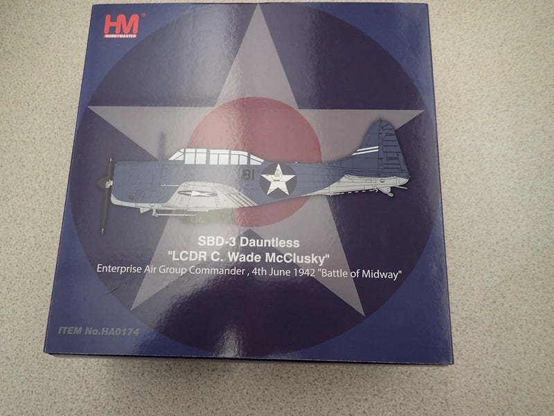 Hobbymaster 1:72 SBD-3 Dauntless model kit in sealed box, aircraft artwork