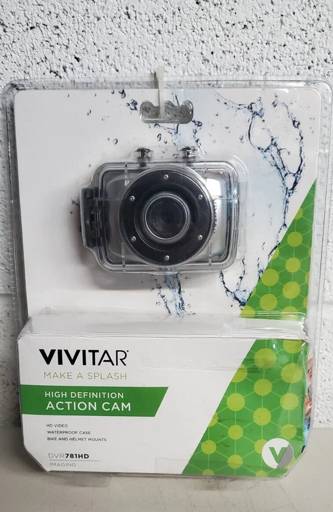 VIVITAR HIGH DEFINITION ACTION CAM WATERPROOF CAMERA + 2 MOUNTS Unopened BOX
