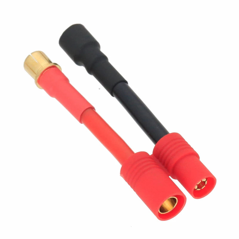 HXT 8mm Male+/Female- to HXT 6mm Male-/Female+ cable 10AWG 5CM wire Battery FPV