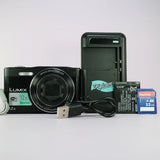 Panasonic Digital Camera Lumix DMC-SZ8 16.0MP Black Tested Full Working Set