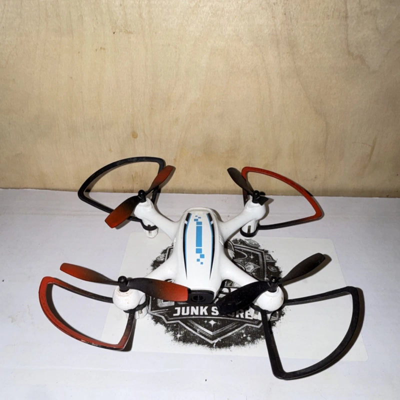 Sharper Image White Quadcopter Drone with Camera, Red & Black Propellers