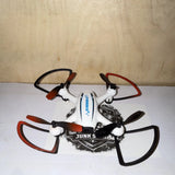 Sharper Image White Quadcopter Drone with Camera, Red & Black Propellers