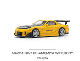 1/64 Die Cast MAZDA RX-7 FD3S RE-AMEMIYA Wide Body Model Car -YELLOW-