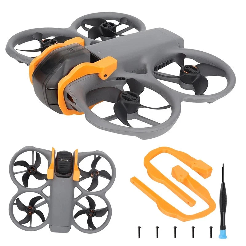 Drone bumper guard armor set, gray and orange with mounting screws and tool