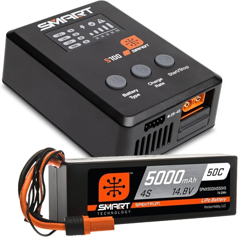 Spektrum Smart Powerstage Surface Bundle 4S 50C LiPo Battery/Charger Completer P