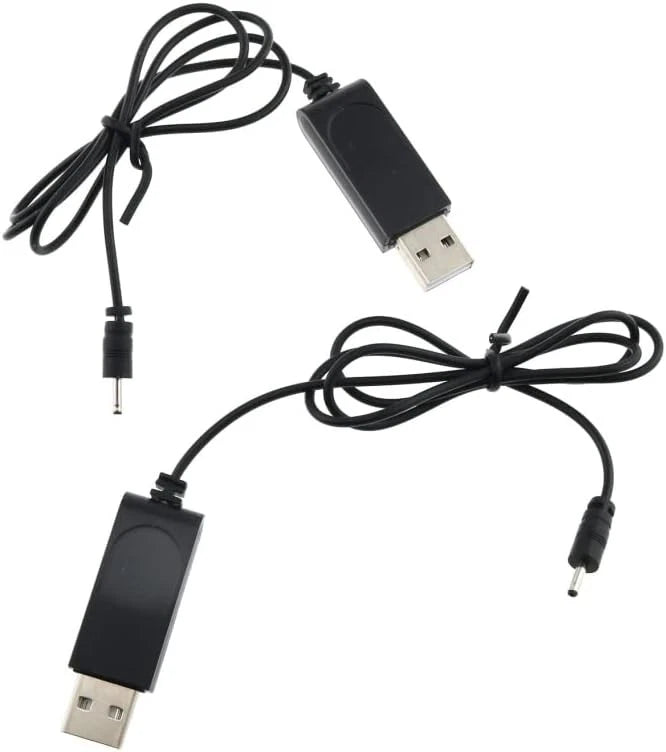 2PCS USB Lipo Battery Charging Charger Cable with 2.0 Round Plug for Attop XT 1 Battery