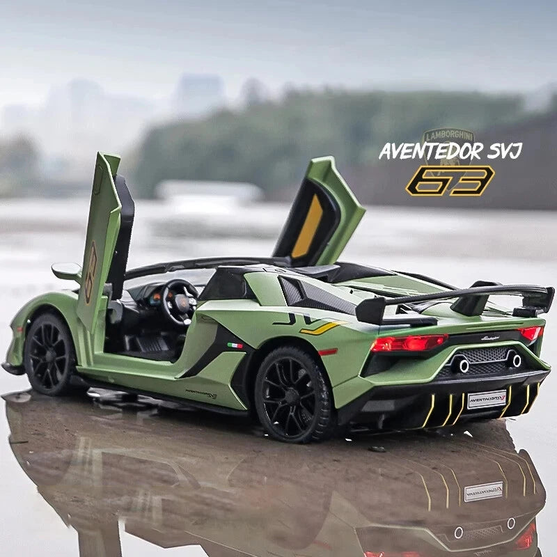 1:24 Lamborghinis Aventador SVJ63 Alloy Model Car Toy Diecasts Metal Casting