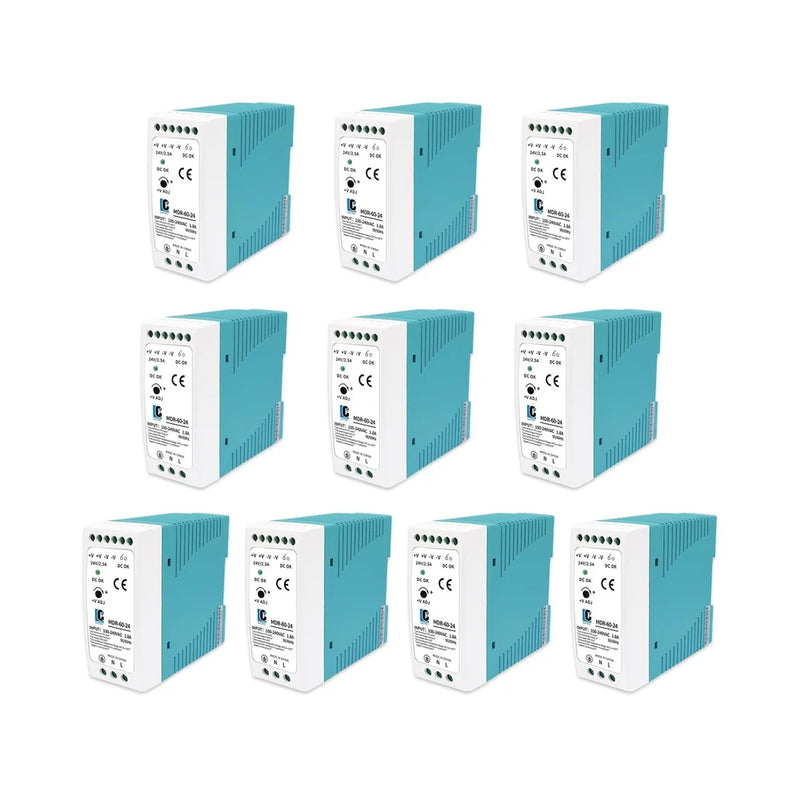 DIn Rail DC 24V Switching Power Supply MDR 60W Rail Type(Input:100-240VAC,Out...