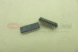 8-bit D/A converter ICs in DIP-22 packages, two black pin chips