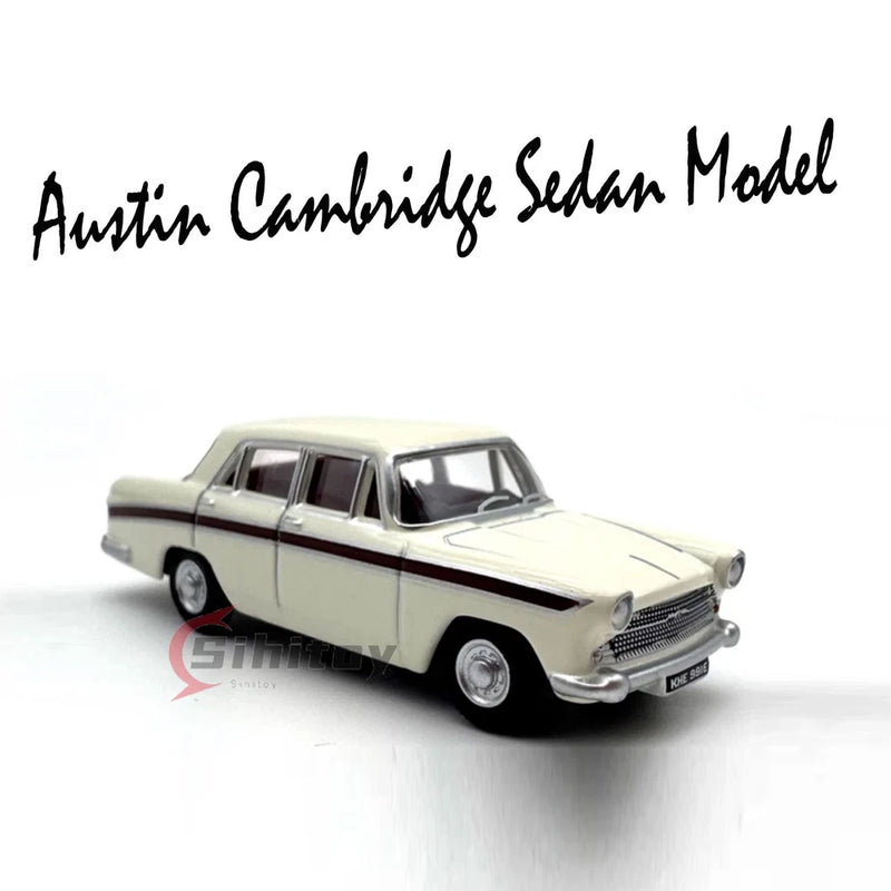 1:76 White Austin Cambridge Sedan Classic Model Diecast Collect Car