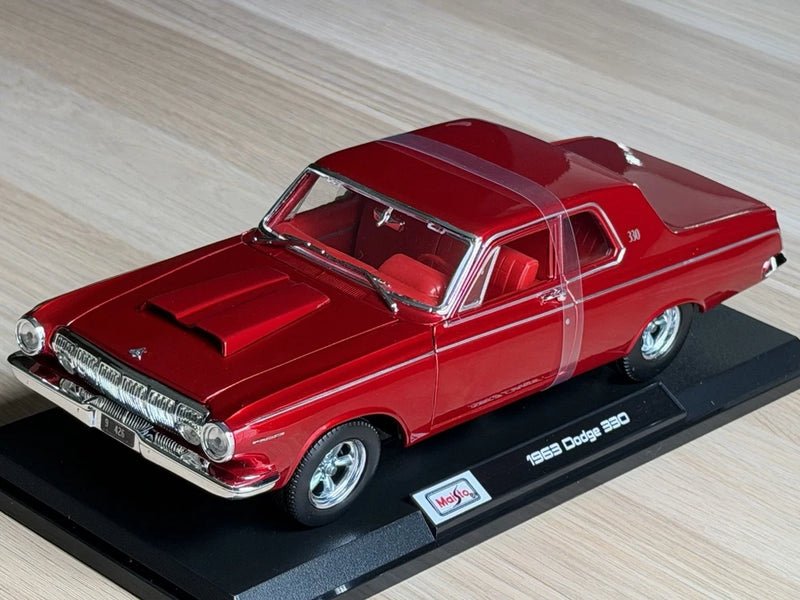 NEW 1:18 1963 DODGE 330 CRIMSON RED MAISTO DIECAST MODEL DIE CAST TOY CAR