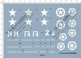 Detail Up 1/35 B-B US Army M4 SHERMAN medium Tank Model Kit Water Decal 64666
