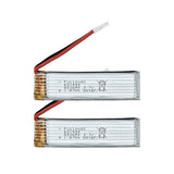 2-pack RC Li-Po batteries with red/black leads, rectangular packs