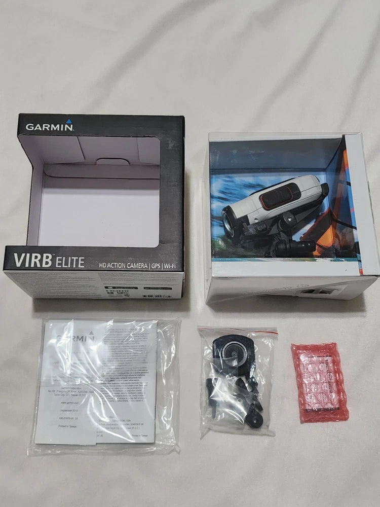 Garmin White VIRB Elite HD GPS Action Sports Camera Cam WI-Fi Kam NEW