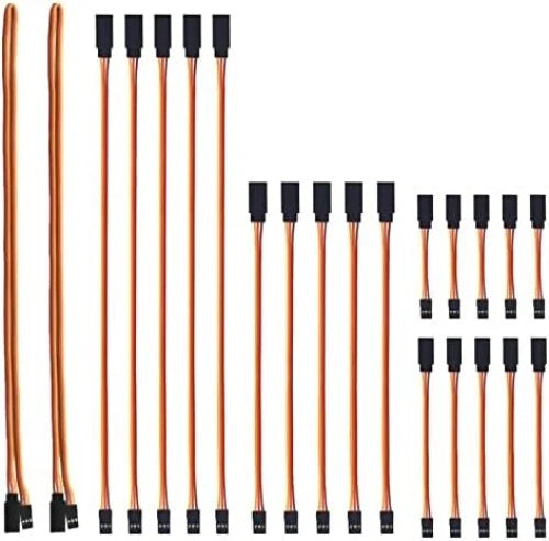 22Pcs 3Pin Servo Extension Cable Set Female to Male 5 Types for RC Models Converter