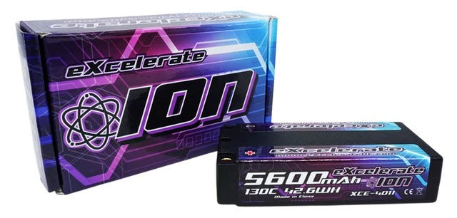 Excelerate ION 2S 130C Hardcase LiPO (7.6V/5600mAh) Shorty Low CG XCE-4011 Battery