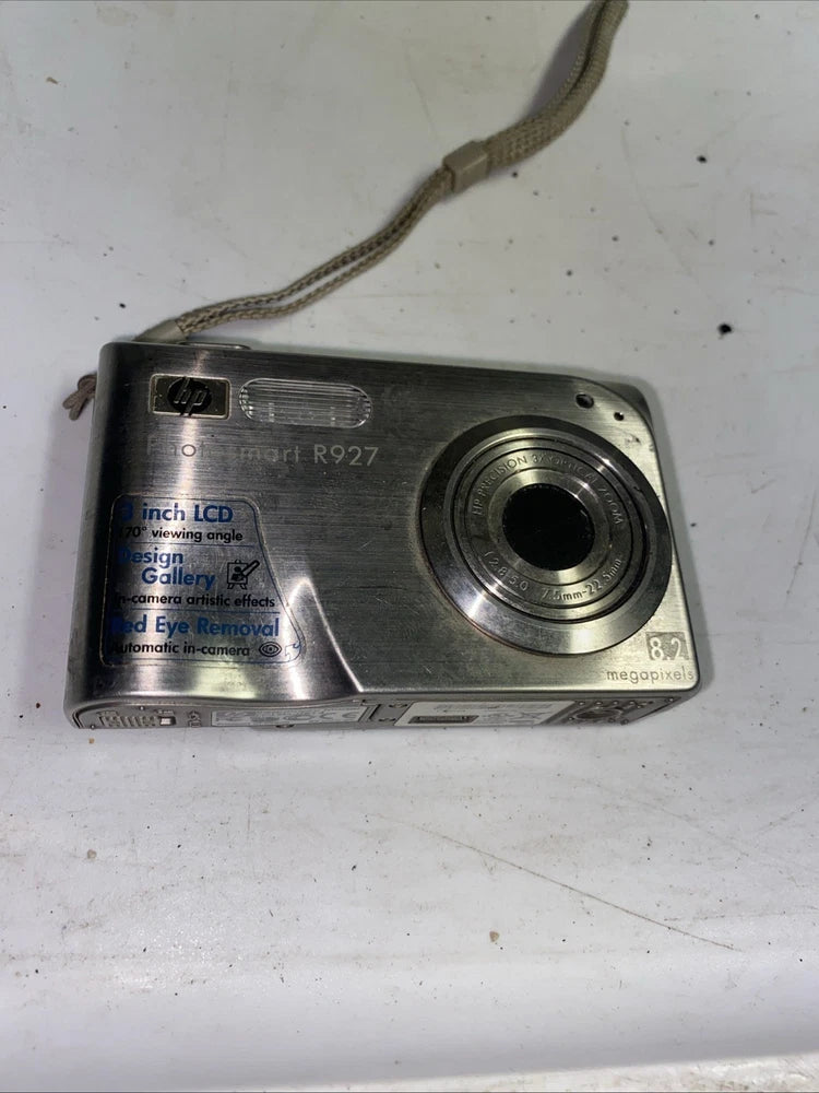 HP PhotoSmart R927 8.2MP Digital Camera - Silver Vtg Untested Hewlett Packard