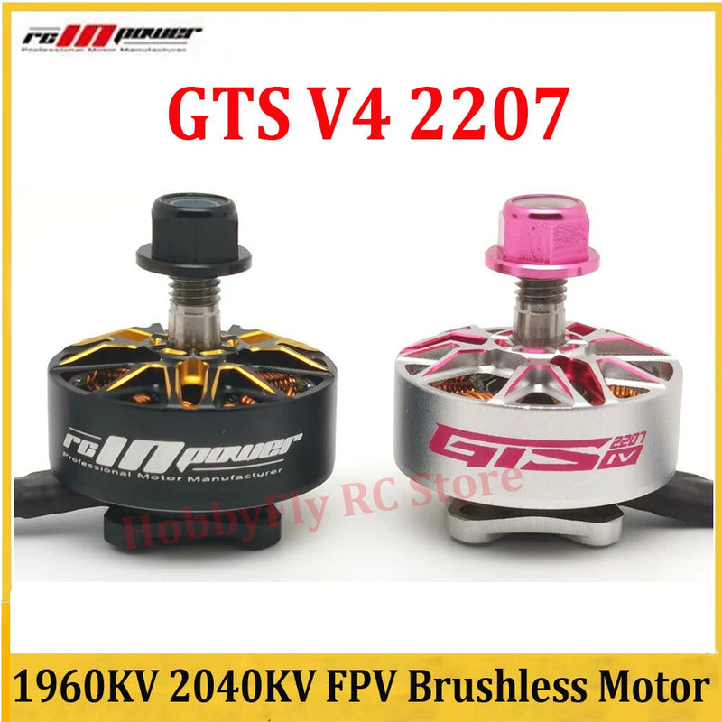 RCINPOWER GTS V4 2207 FPV Brushless Motor 5-6S 1960KV 2040KV For RC FPV