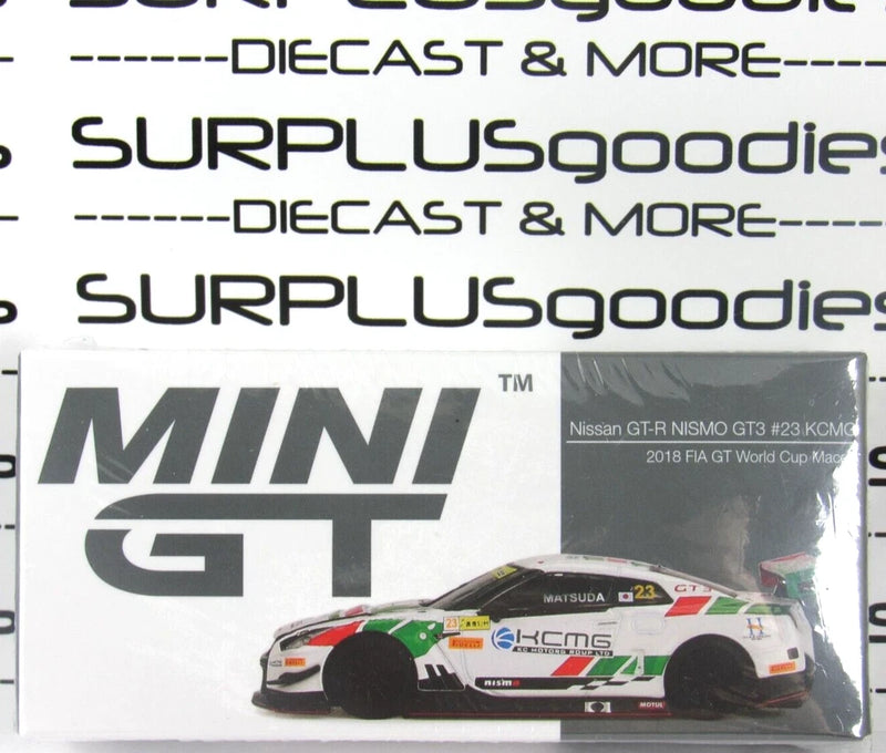 2025 Mini-GT Overseas Edition: NISSAN GT-R NISMO GT3 #23 KCMG 2018 FIA GT #593