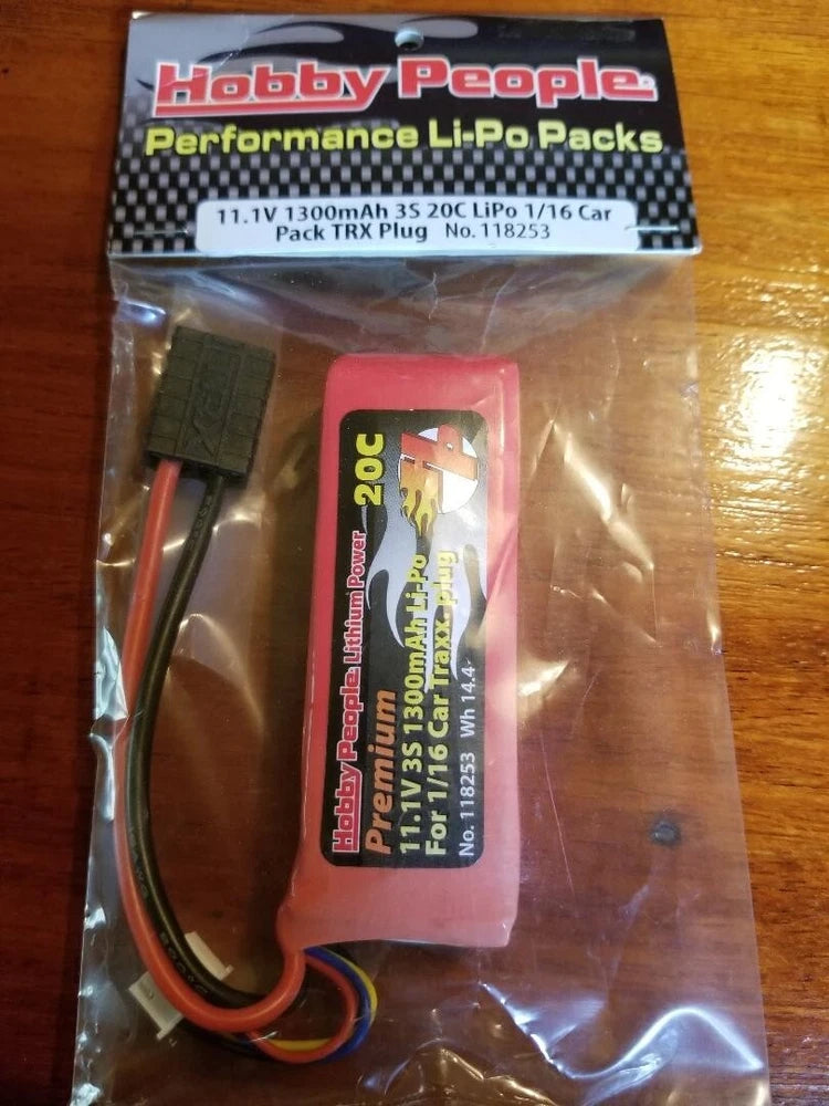 Hobby People Premium 1300 mah 3s 20c LIPO #118253 car trx plug TRAXX Battery