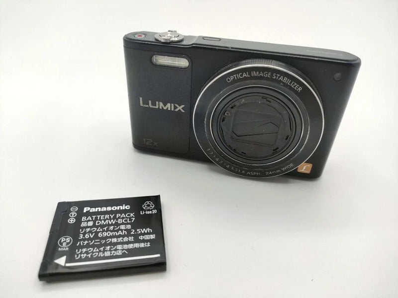 Panasonic LUMIX DMC-SZ10 Black Digital Camera 12x Optical Zoom Compact