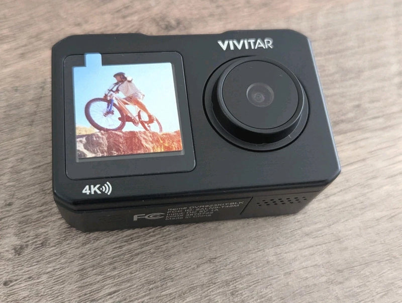 Vivitar Action Camera Kit 4K UltraHD Dual Screen Wifi 8GB Waterproof Shockproof