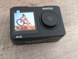 Vivitar Action Camera Kit 4K UltraHD Dual Screen Wifi 8GB Waterproof Shockproof