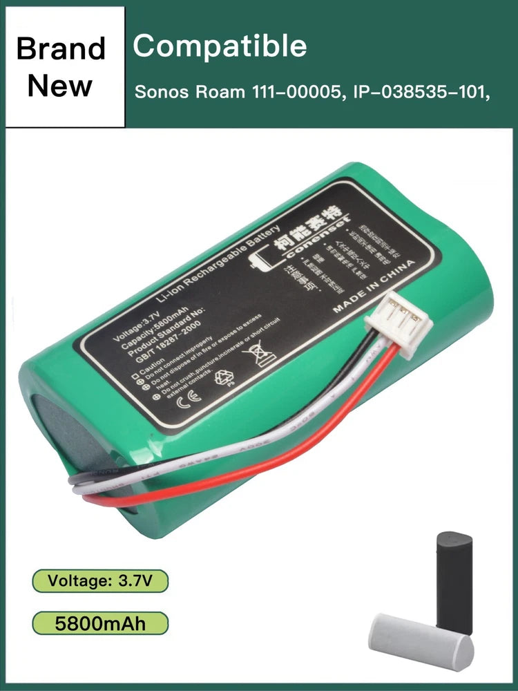 5800mAh Battery Replacement for Sonos Roam 111-00005 IP-038535-101 (Speaker)