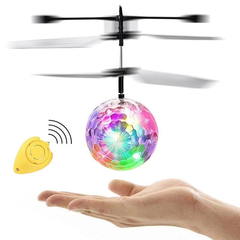 Flying Helicopter LED Magic Ball Infrared Induction Flash Disco Colorful Drone