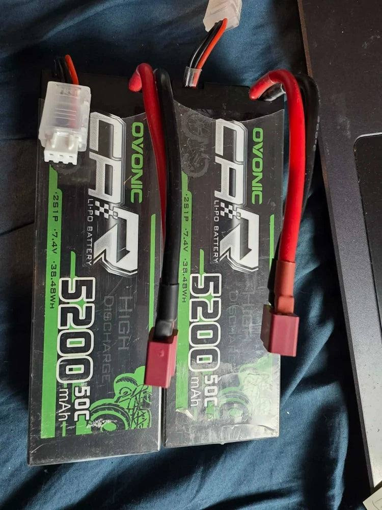 OVONIC 7.4V 120C 2S 5200mAh Lipo Battery with Deans Battery